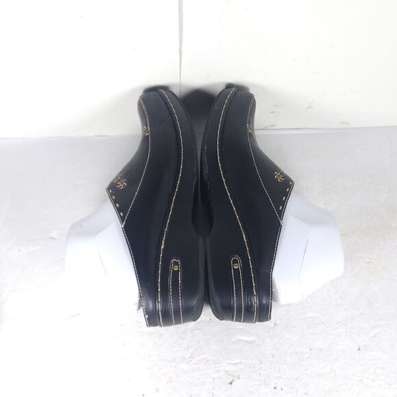 L'artiste Spring Step Women's Chino EU42 US11-11,5 Black Leather Floral Clogs - Picture 12 of 15